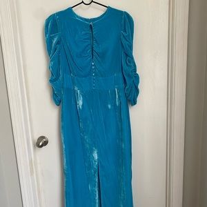 Rachel Antonoff Margaret Tea Dress - Cyan - Sz 6